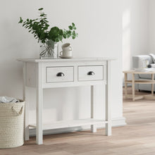 Carica l&#39;immagine nel visualizzatore di Gallery, Tavolo Consolle BODO 91x35x74 cm Legno Massello Pino Bianco