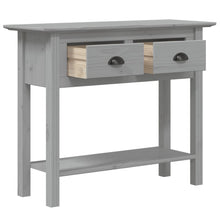 Load image into Gallery viewer, Tavolo Consolle BODO 91x35x74 cm Legno Massello Pino Grigio