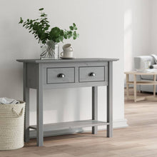 Load image into Gallery viewer, Tavolo Consolle BODO 91x35x74 cm Legno Massello Pino Grigio