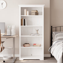 Load image into Gallery viewer, Libreria BODO 5 Ripiani 82x40x173 cm Legno Massello Pino Bianco