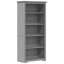 Load image into Gallery viewer, Libreria BODO 5 Ripiani 82x40x173 cm Legno Massello Pino Grigia