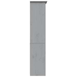 Libreria BODO 5 Ripiani 82x40x173 cm Legno Massello Pino Grigia
