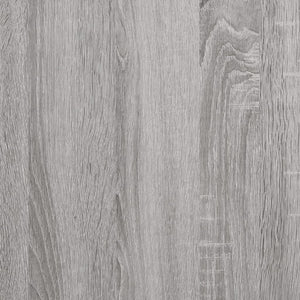 Mensola a Parete con Asta Grigio Sonoma 100x25x30 cm