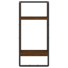 Carica l&#39;immagine nel visualizzatore di Gallery, Mensola da Parete con Asta Rovere Marrone 30x25x65 cm