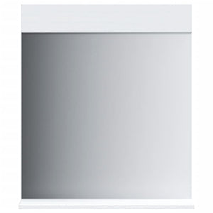 Specchio per Bagno con Ripiano Bianco 60x12x70 cm Legno Massello
