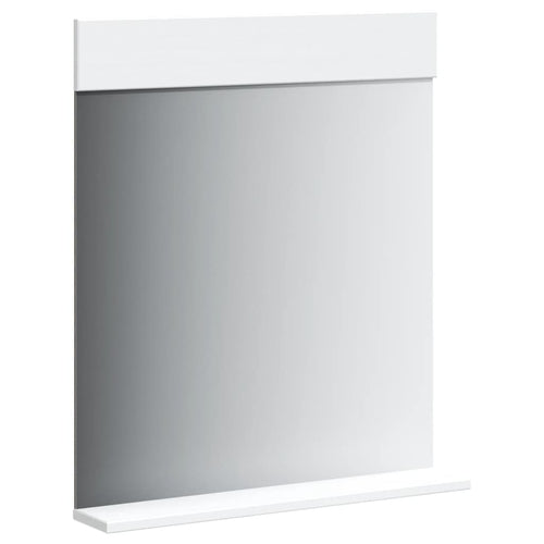 Specchio per Bagno con Ripiano Bianco 60x12x70 cm Legno Massello