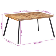Charger l&#39;image dans la galerie, Tavolo da Pranzo 148x97x76 cm in Legno Massello di Teak