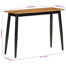 Load image into Gallery viewer, Mobiletto Consolle 110x40x76 cm in Legno Massello di Mango e Ferro