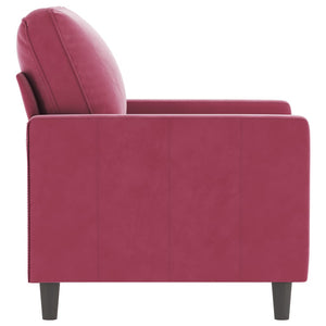 Poltrona Rosso Vino 60 cm Velluto