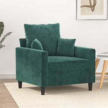 Carica l&#39;immagine nel visualizzatore di Gallery, Poltrona Verde Scuro 60 cm Velluto