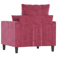 Indlæs billede til gallerivisning Poltrona Rosso Vino 60 cm Velluto