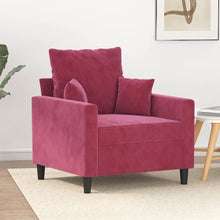 Indlæs billede til gallerivisning Poltrona Rosso Vino 60 cm Velluto