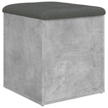 Laden Sie das Bild in den Galerie-Viewer, Pouf contenitore Grigio Cemento 42x42x45 cm in Legno Multistrato