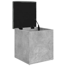Laden Sie das Bild in den Galerie-Viewer, Pouf contenitore Grigio Cemento 42x42x45 cm in Legno Multistrato