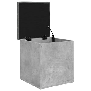 Pouf contenitore Grigio Cemento 42x42x45 cm in Legno Multistrato