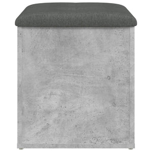 Pouf contenitore Grigio Cemento 42x42x45 cm in Legno Multistrato