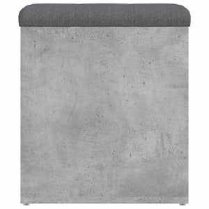Pouf contenitore Grigio Cemento 42x42x45 cm in Legno Multistrato