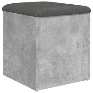 Pouf contenitore Grigio Cemento 42x42x45 cm in Legno Multistrato