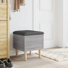 Carica l&#39;immagine nel visualizzatore di Gallery, Pouf Portaoggetti Grigio Sonoma 42x42x46 cm in Legno Multistrato