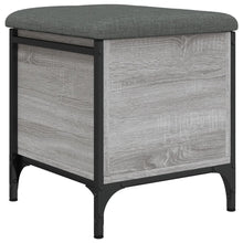 Indlæs billede til gallerivisning Pouf Contenitore Grigio Sonoma 42x42x45 cm Legno Multistrato
