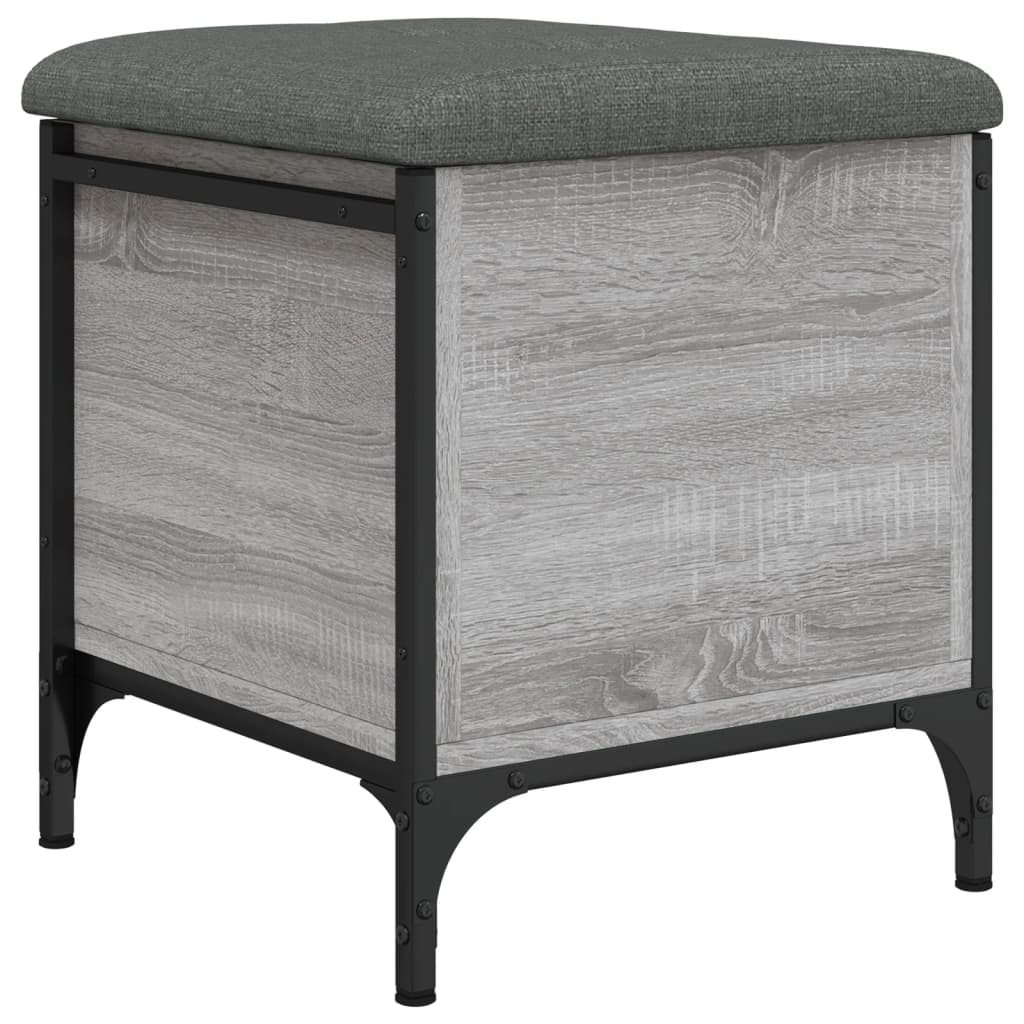 Pouf Contenitore Grigio Sonoma 42x42x45 cm Legno Multistrato