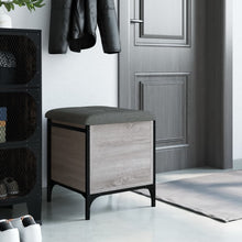 Indlæs billede til gallerivisning Pouf Contenitore Grigio Sonoma 42x42x45 cm Legno Multistrato