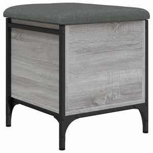Pouf Contenitore Grigio Sonoma 42x42x45 cm Legno Multistrato