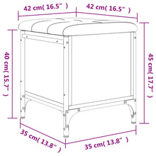 Indlæs billede til gallerivisning Pouf Contenitore Grigio Sonoma 42x42x45 cm Legno Multistrato