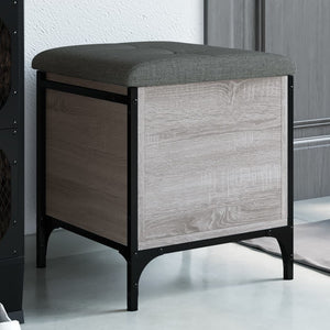 Pouf Contenitore Grigio Sonoma 42x42x45 cm Legno Multistrato
