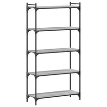 Indlæs billede til gallerivisning Libreria 5 Ripiani Grigio Sonoma 80x30x154cm Legno Multistrato