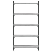 Indlæs billede til gallerivisning Libreria 5 Ripiani Grigio Sonoma 80x30x154cm Legno Multistrato