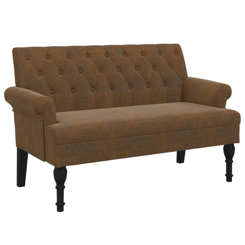 Divanetto Marrone 120x62x75,5 cm in Scamosciato