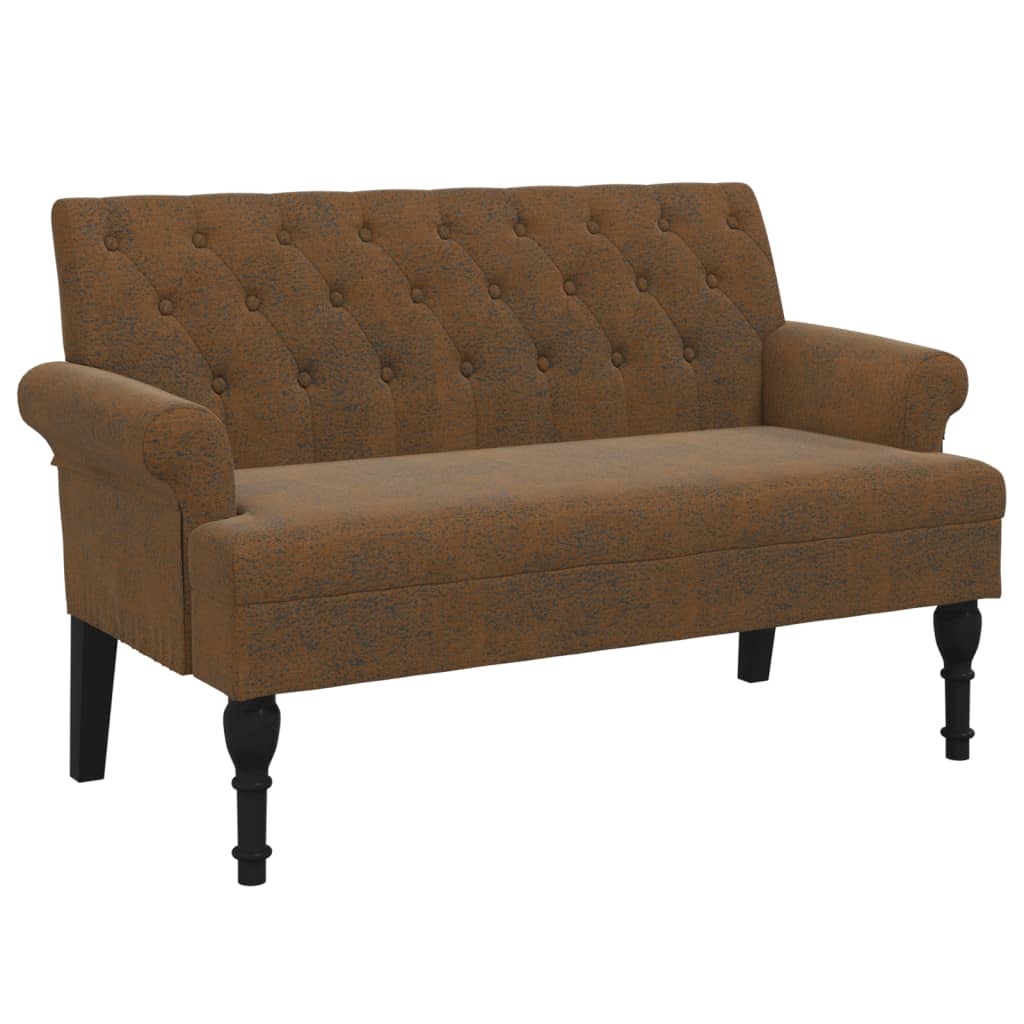 Divanetto Marrone 120x62x75,5 cm in Scamosciato