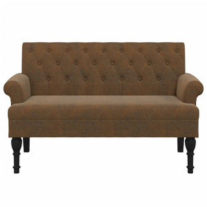 Divanetto Marrone 120x62x75,5 cm in Scamosciato