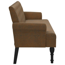 Load image into Gallery viewer, Divanetto Marrone 120x62x75,5 cm in Scamosciato