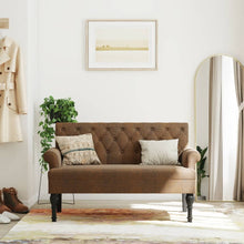 Load image into Gallery viewer, Divanetto Marrone 120x62x75,5 cm in Scamosciato