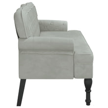 Load image into Gallery viewer, Divanetto Grigio Chiaro 112x65,5x75 cm in Velluto