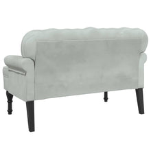 Load image into Gallery viewer, Divanetto Grigio Chiaro 112x65,5x75 cm in Velluto