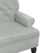 Load image into Gallery viewer, Divanetto Grigio Chiaro 112x65,5x75 cm in Velluto
