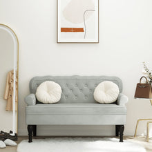 Load image into Gallery viewer, Divanetto Grigio Chiaro 112x65,5x75 cm in Velluto