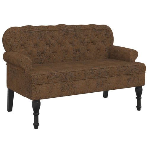 Divanetto Marrone 119,5x64,5x75 cm in Scamosciato