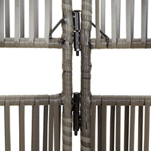 Load image into Gallery viewer, Separè per Ambienti a 5 Pannelli Grigio in Polyrattan