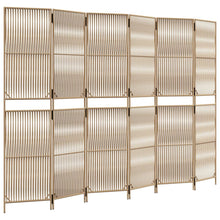 Carica l&#39;immagine nel visualizzatore di Gallery, Separè per Ambienti a 6 Pannelli Beige in Polyrattan