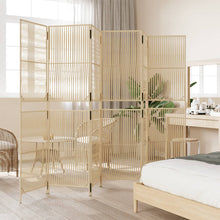 Carica l&#39;immagine nel visualizzatore di Gallery, Separè per Ambienti a 6 Pannelli Beige in Polyrattan