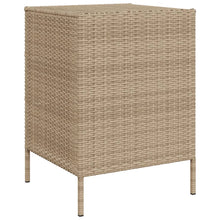 Carica l&#39;immagine nel visualizzatore di Gallery, Mobiletto Cassettiera da Giardino Beige 55x59x80cm in Polyrattan