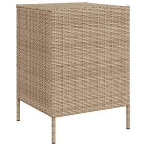 Mobiletto Cassettiera da Giardino Beige 55x59x80cm in Polyrattan