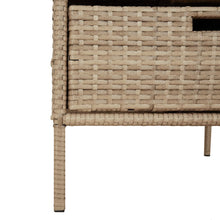 Carica l&#39;immagine nel visualizzatore di Gallery, Mobiletto Cassettiera da Giardino Beige 55x59x80cm in Polyrattan