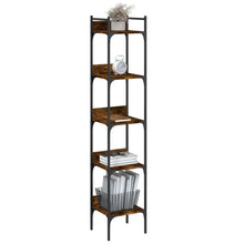 Indlæs billede til gallerivisning Libreria 5 Ripiani Rovere Fumo 35x30x174cm Legno Multistrato