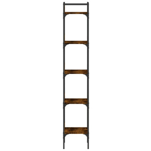 Libreria 5 Ripiani Rovere Fumo 35x30x174cm Legno Multistrato