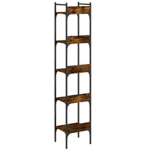 Indlæs billede til gallerivisning Libreria 5 Ripiani Rovere Fumo 35x30x174cm Legno Multistrato